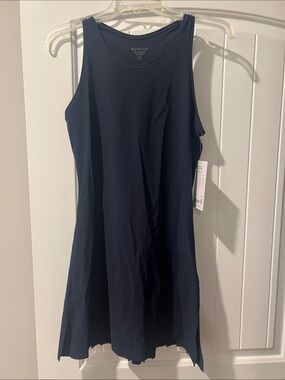 Athleta Match Point Navy Pleated Racerback One-Piece Dress Small